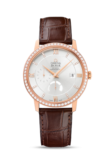 Omega De Ville Prestige Co-Axial 39.5 Power Reserve Red Gold / Silver / Diamond